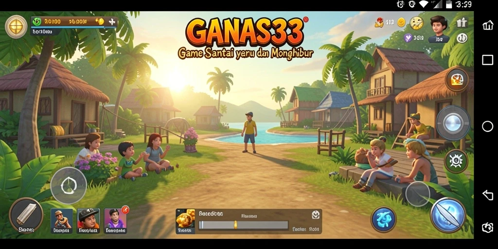 Tampilan gameplay seru dari GANAS33 yang penuh warna.