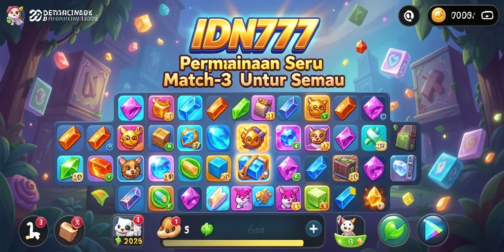 Tampilan gameplay seru dalam IDN777 dengan objek yang mencolok.