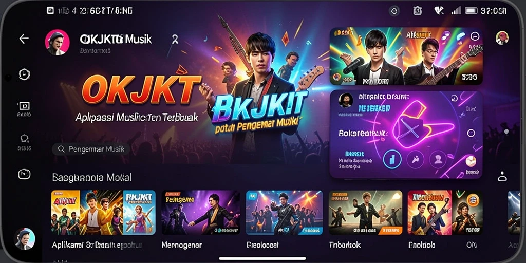 Tampilan menarik dari gameplay musik di OKJKT.
