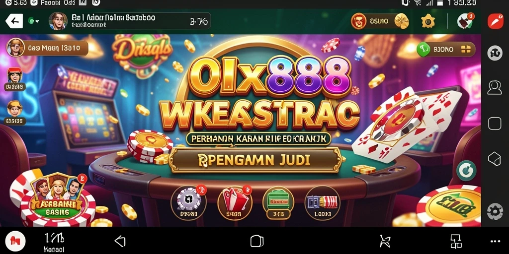 Tangkapan layar gameplay OLX888 menampilkan suasana kasino yang mendebarkan.