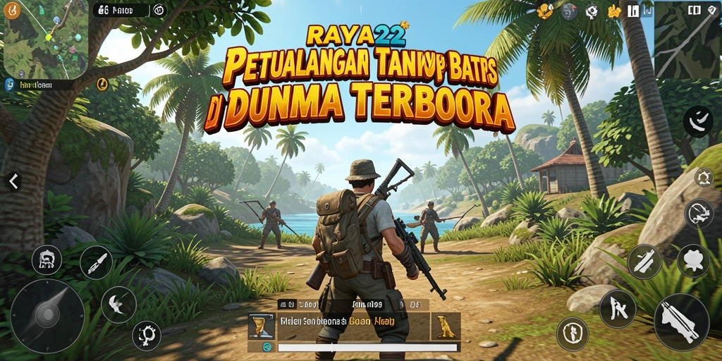Tangkapan layar RAYA22 menampilkan eksplorasi dunia terbuka yang menakjubkan.