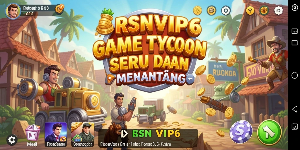 Tampilan gameplay RSNVIP6 yang menampilkan aktivitas manajerial dan bisnis.