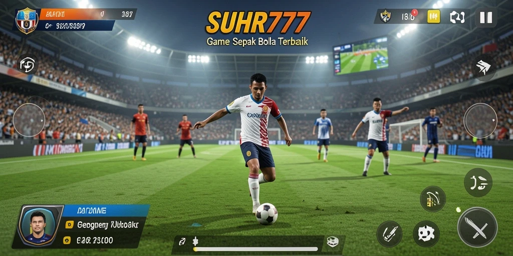 Screenshot SUHU777 menampilkan aksi pertandingan sepak bola yang seru dan mendebarkan.